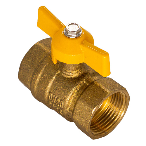 Кран шаровой для газа 1" г/г бабочка ОПТИМА ГАЗ