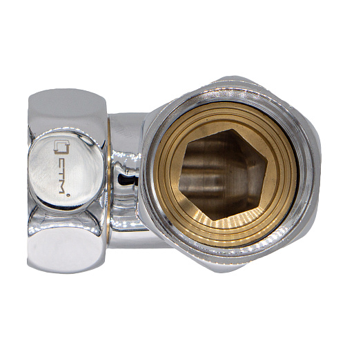 Уголок г/г 3/4"х3/4" для полотенцесушителя хром. СТМ ТЕРМО (шт)