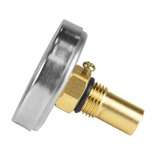 Термометр биметаллический d 40мм, с погружной гильзой, измерение до +120°С СТМ