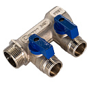 Коллектор 2 выхода шар.кран (наружная резьба) 3/4"х1/2" СТМ_2