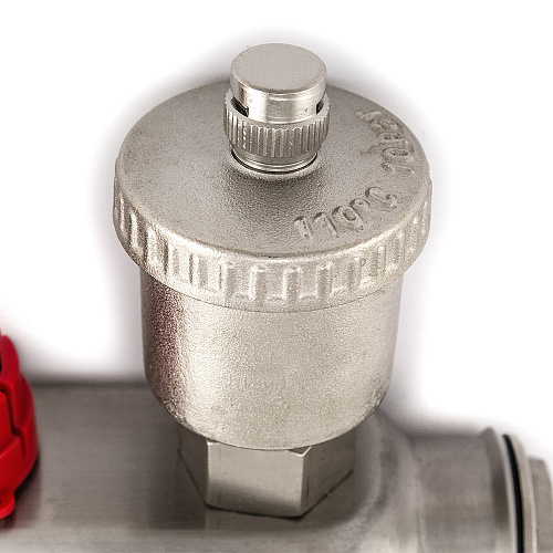 Коллекторная группа ONDO нерж сталь 8 вых. в сборе с автоматическим воздухоотводчиком, расходомерам