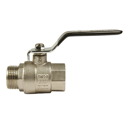 Кран шаровой для воды 3/4" г/ш рычаг, никель, ONDO