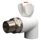 Кран шаровой PP-R для радиатора угловой DN 20х3/4" СТМ ПЛАСТ