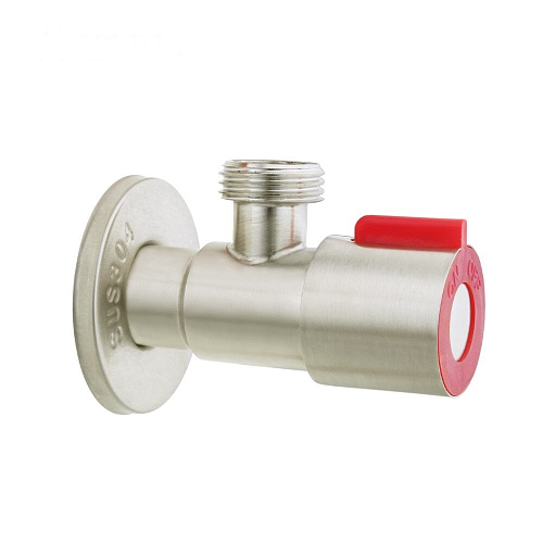 Кран для бытовых приборов угл. 1/2"х1/2" ш/ш с отражат. нерж. сталь СТМ