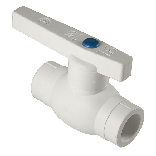 Кран шаровой PP-R DN 40 СТМ ПЛАСТ (шар стальной)