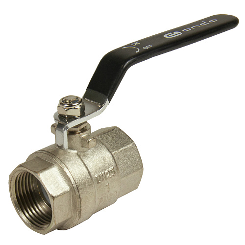 Кран шаровой для воды 1" г/г рычаг, никель, ONDO