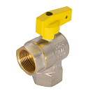 Кран шаровой для газа угловой 1/2" г/г бабочка CTM ГАЗ