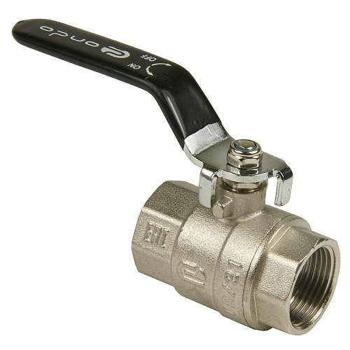 Кран шаровой для воды 3/4" г/г рычаг, никель, ONDO