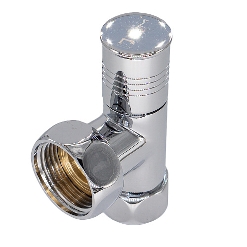 Вентиль угл. 1"х3/4" г/г ручка-цилиндр для п/с хром. СТМ ТЕРМО