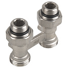 Мультифлекс,  узел для нижнего прямого подключения,  (Н-образный) с шаровым краном ONDO_4