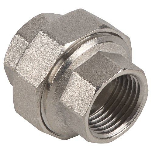 Муфта латунная резьбовая разъемная с накидной гайкой  3/4" г/г CTM