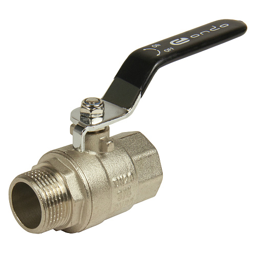 Кран шаровой для воды 3/4" г/ш рычаг, никель, ONDO