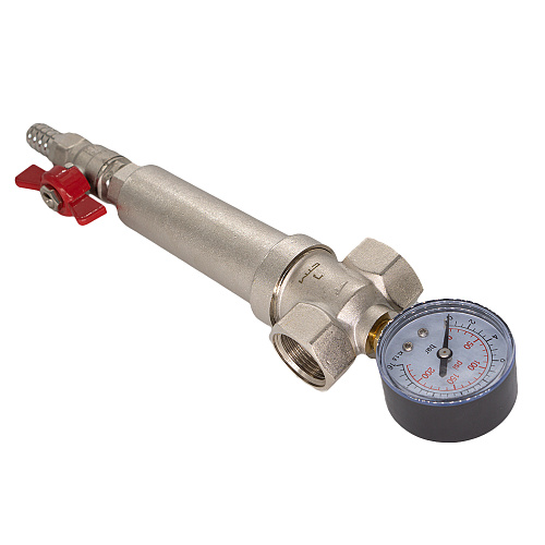 Фильтр самоочищающийся с манометром для гор. и хол. воды 3/4" СТМ ТЕРМО