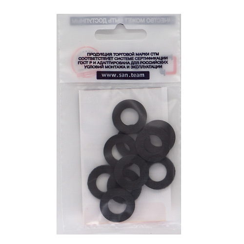 Прокладка 1/2" резина ТМКЩ 19х10х2 мм (10шт) СТМ