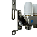 Коллекторная группа ONDO нерж сталь 6 вых. в сборе  с термостатическими и запорными клапанами_2