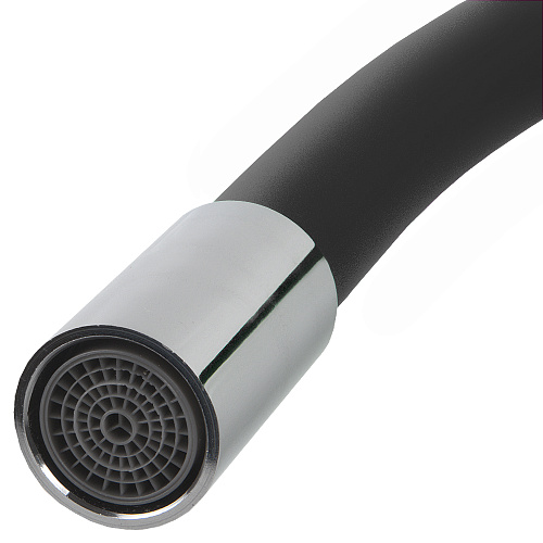 Смеситель FLOE FK234-GN для кухни, 40 мм, на гайке, с боковой ручкой, с гибким черным изливом Смеситель FLOE FK234-GN для кухни, 40 мм, на гайке, с боковой ручкой, с гибким черным изливом