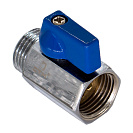 Кран шаровой мини для воды 1/2" г/ш флажок,  хромированный СТМ_4