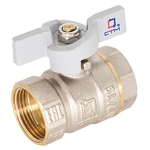 Кран шаровой для воды 3/4" г/г бабочка СTM СТАНДАРТ