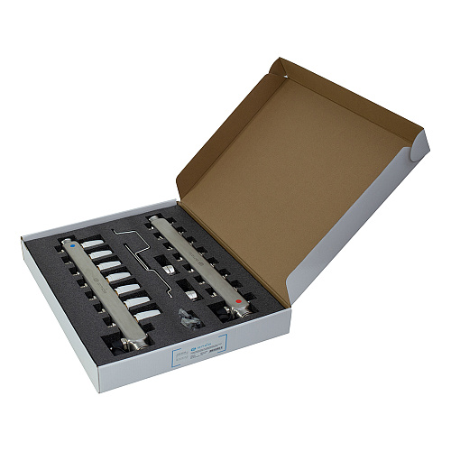 Коллекторная группа ONDO нерж сталь 7 вых. в сборе  с термостатическими и запорными клапанами