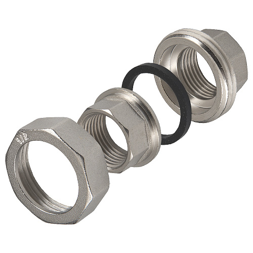 Муфта латунная резьбовая разъемная с накидной гайкой  3/4" г/г CTM