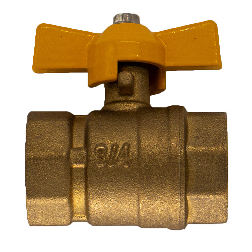 Кран шаровой для газа 1" г/г бабочка ОПТИМА ГАЗ