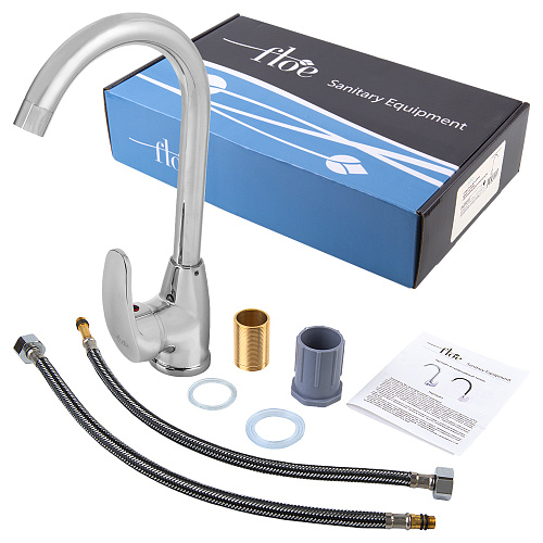 Смеситель FLOE FK234-GU для кухни, 40 мм, на гайке, c боковой ручкой