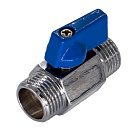 Кран шаровой мини для воды 1/2" ш/ш флажок,  хромированный СТМ_2