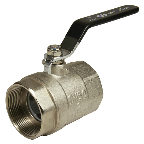 Кран шаровой для воды 2" г/г рычаг, никель, ONDO