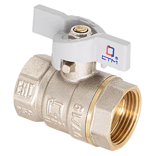 Кран шаровой для воды 1" г/г бабочка СTM СТАНДАРТ