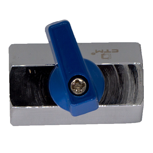 Кран шаровой мини для воды 1/2" г/г флажок, хромированный СТМ