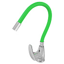 Смеситель FLOE FK234-GG для кухни,  40 мм,  на гайке,  с боковой ручкой,  с гибким салатовым изливом