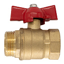 Кран шаровой для воды 1" г/ш бабочка ОПТИМА_1