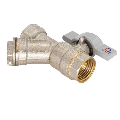 Кран шаровой 1/2" с фильтром бабочка CTM СТАНДАРТ