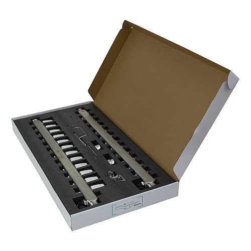 Коллекторная группа ONDO нерж сталь 12 вых. в сборе  с термостатическими и запорными клапанами