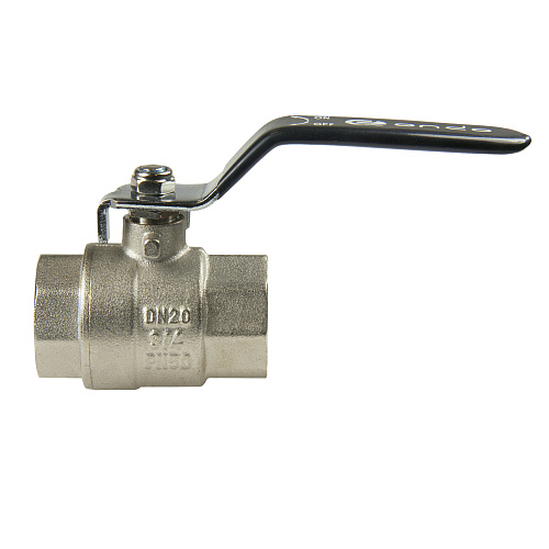 Кран шаровой для воды 3/4" г/г рычаг, никель, ONDO