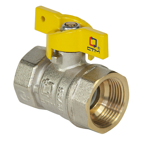 Кран шаровой для газа 3/4" г/г бабочка CTM ГАЗ