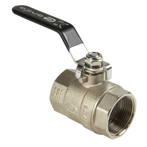 Кран шаровой для воды 1-1/4" г/г рычаг, никель, ONDO