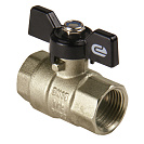 Кран шаровой для воды 1/2" г/г бабочка,  никель,  ONDO_1