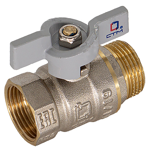 Кран шаровой для воды 3/4" г/ш бабочка CTM СТАНДАРТ