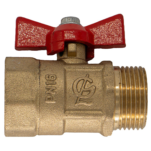 Кран шаровой для воды 1" г/ш бабочка ГАЛЛОП ПРАКТИК 131