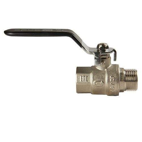 Кран шаровой для воды 1/2" г/ш рычаг, никель, ONDO