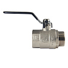 Кран шаровой для воды 1-1/4" г/ш рычаг,  никель,  ONDO_1
