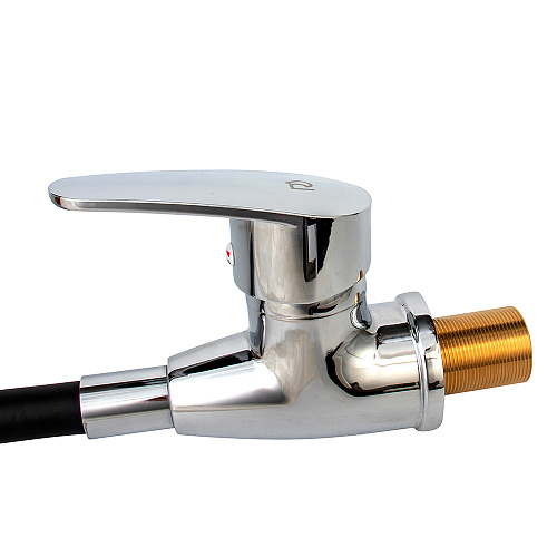 Смеситель ROEGEN RG014N для кухни, 40 мм, на гайке, с боковой металлической ручкой, с гибким черным