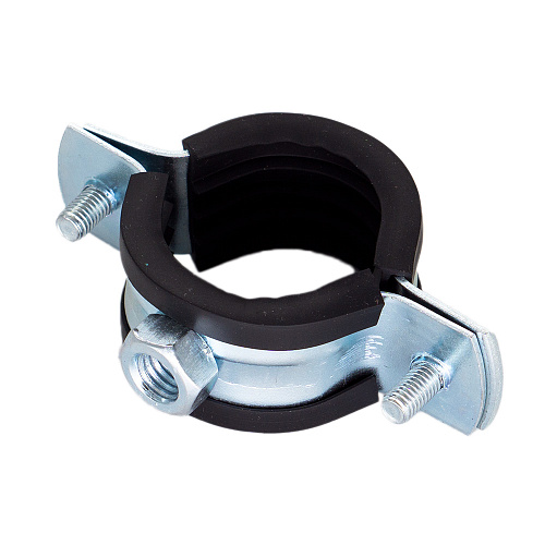 Хомут металлорезиновый 3" (87-92мм) CTM