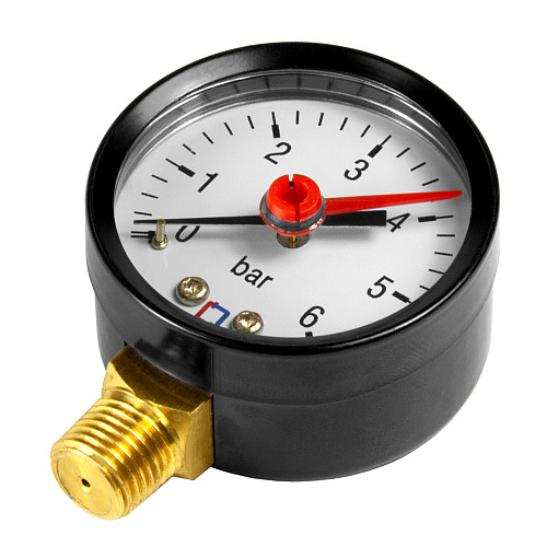 Манометр радиального подключения 1/4", измерение до 6 бар СТМ