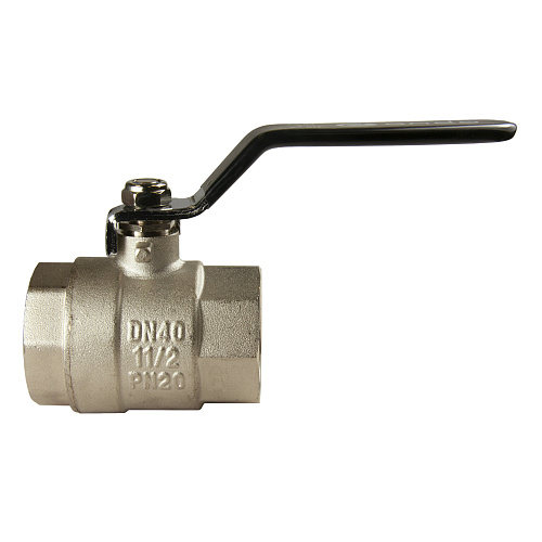 Кран шаровой для воды 1-1/2" г/г рычаг, никель, ONDO