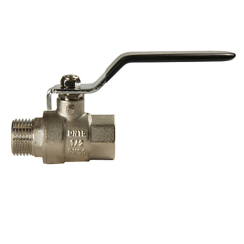 Кран шаровой для воды 1/2" г/ш рычаг, никель, ONDO