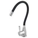 Смеситель FLOE FK234-DN для кухни,  40 мм,  на гайке, с бок.штыревой ручкой, с гибким черным изливом