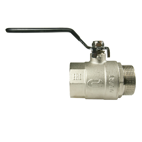 Кран шаровой для воды 1-1/2" г/ш рычаг, никель, ONDO