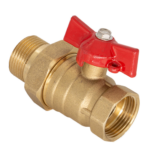 Кран шаровой для воды   1/2" с накидной гайкой бабочка ОПТИМА